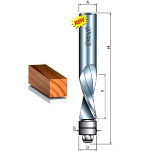 Freud Solid Carbide Downcut Sprial Flush Trim Bit Detail