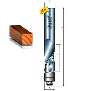 Freud Solid Carbide Sprial Flush Trim Bit Detail