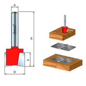 Freud Mortising Router Bit Detail Drawing