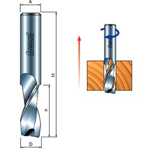 Freud Up Sprial Cut Solid Carbide Router Bit Detail