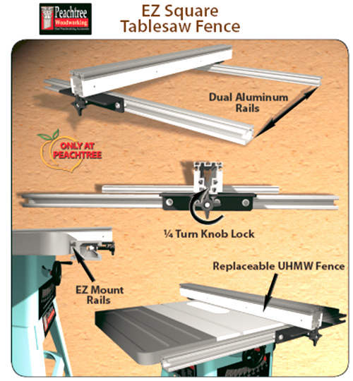 ez square table saw rip fence is the perfect aftermarket fence for the