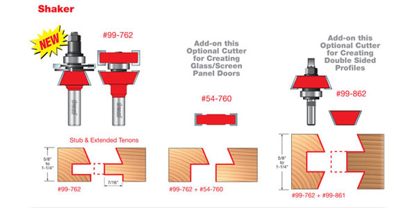 Shaker Style Rail and Stile Set